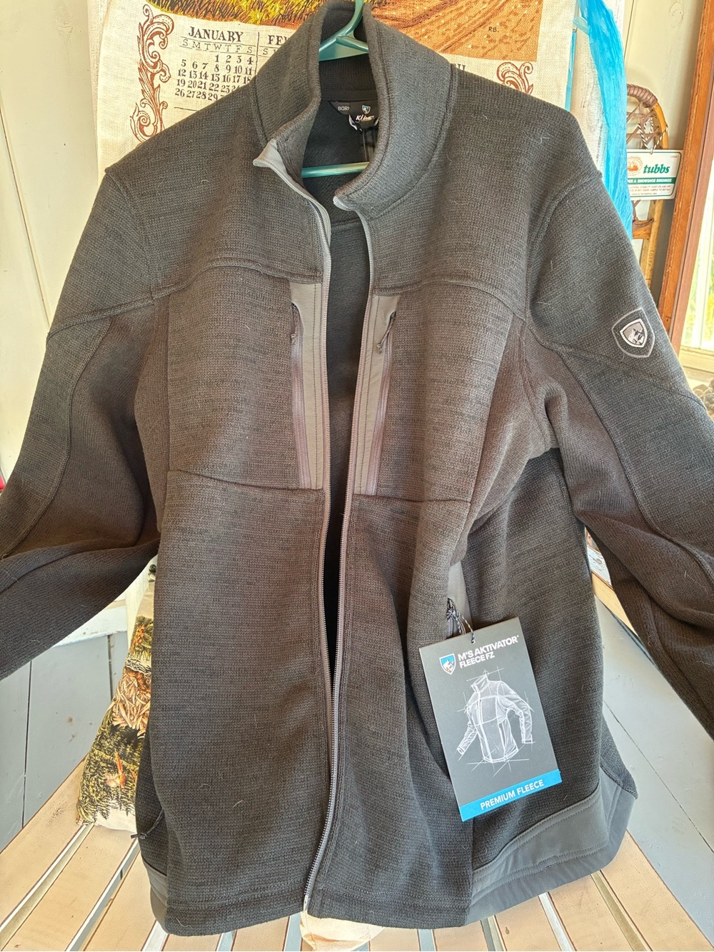 Kuhl Men's Dark Charcoal Performance Fleece Jacket